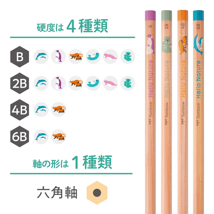 Tombow 6B Drawing Pencil - Bottlenose Dolphin Design - Kb-Khndl2-6B