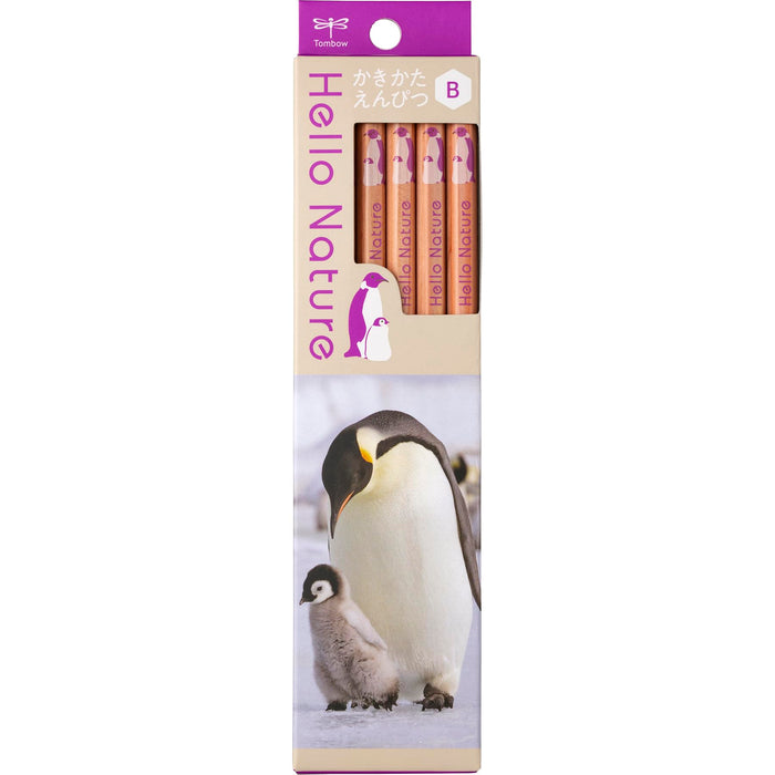 Tombow Emperor Penguin Drawing Pencil B Hello Nature Series Kb-Khnep2-B