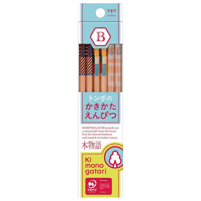 Tombow Light Blue Pattern Drawing Pencil F Tree Story Pack of 12 Kb-Kf01-B