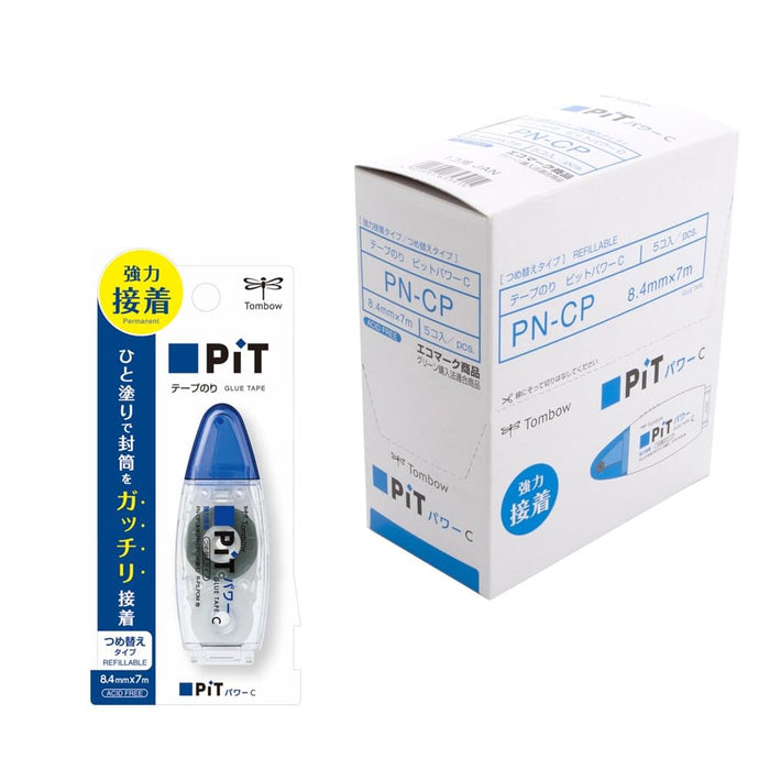 Tombow Pn-Cp-5P Pit Power C Pencil Glue Tape - Pack of 5 Pieces