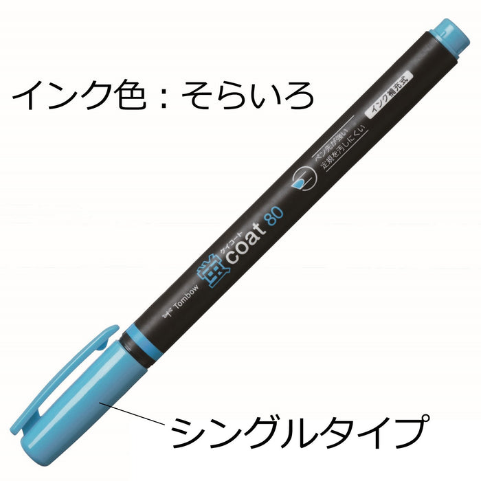 Tombow Sky Blue Fluorescent Pencil Highlighter 80 Coat Model Wa-Sc96