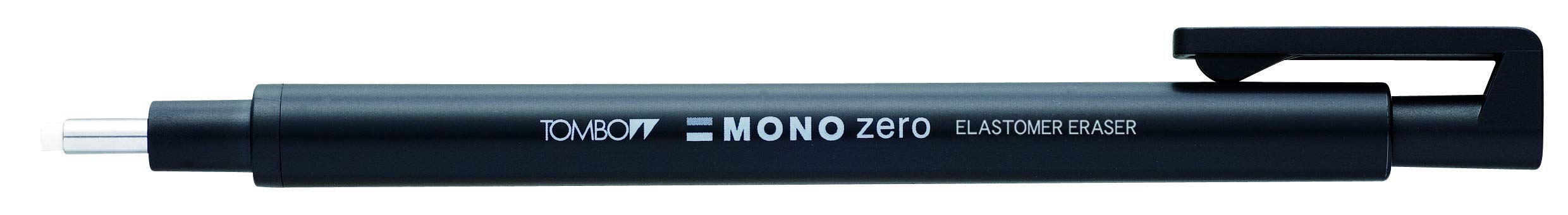 Tombow Mono Zero 圆形铅笔架橡皮擦 EH-KUR11 黑色