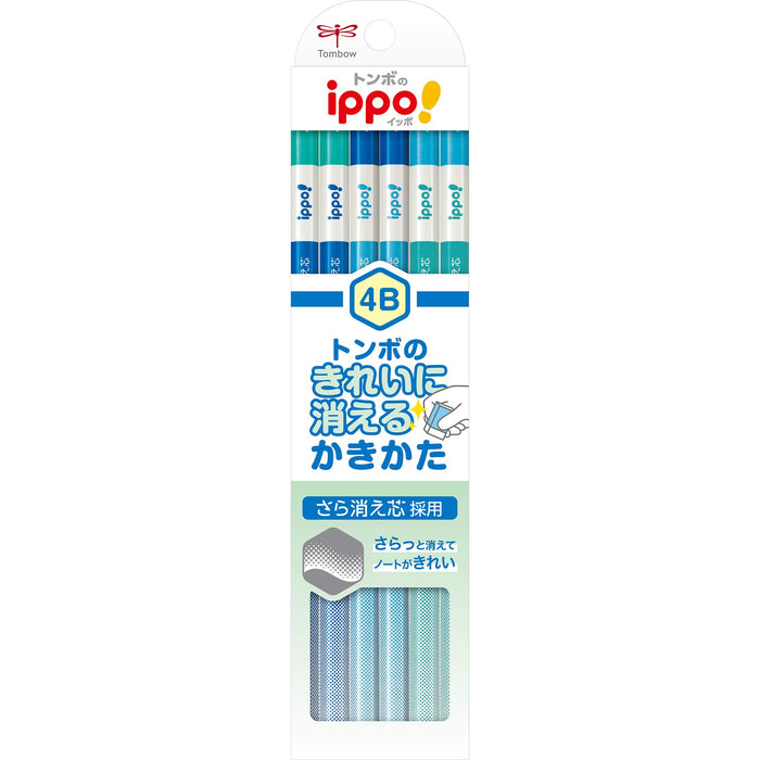 Tombow Ippo! 4B Erasable Pencil Blue Pack of 12