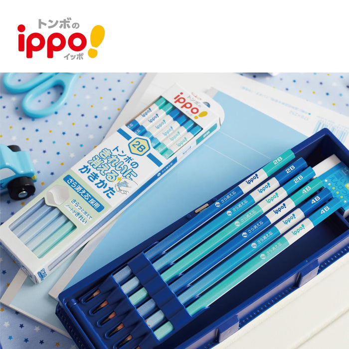 Tombow Ippo! 4B Erasable Pencil Blue Pack of 12