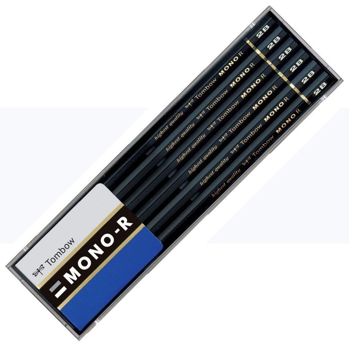 Tombow Mono R2B Pencil Set - Premium 2B Graphite One Dozen in Plastic Case