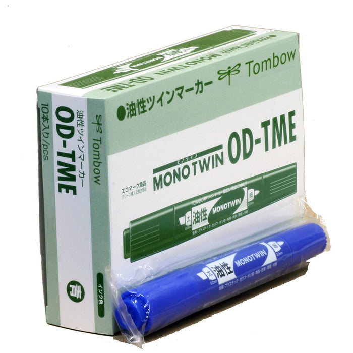 Tombow Mono Twin E Blue Oil Pen 10 Pieces Pack - OD-TME15-10P