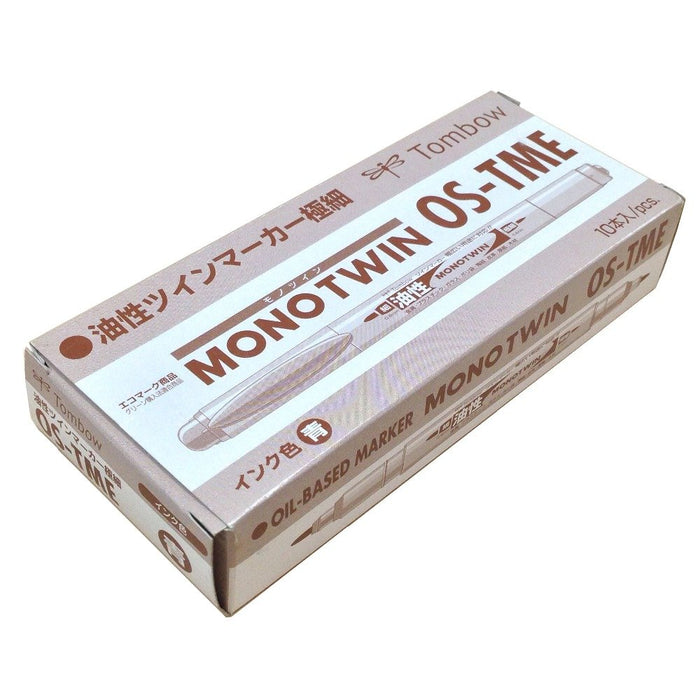 Tombow Mono Twin 油性铅笔 特细 E 蓝色 10 支装