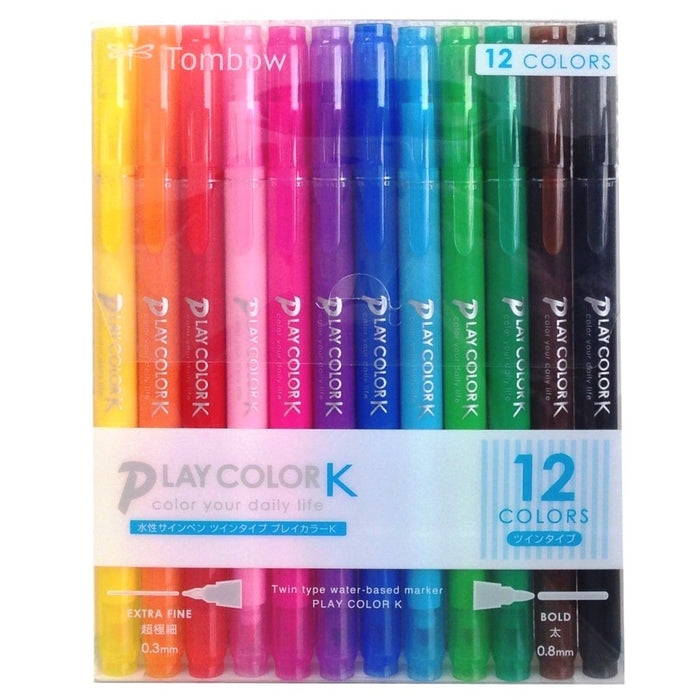 Tombow 水性签名笔 Play Color K 12色套装 GCF-011