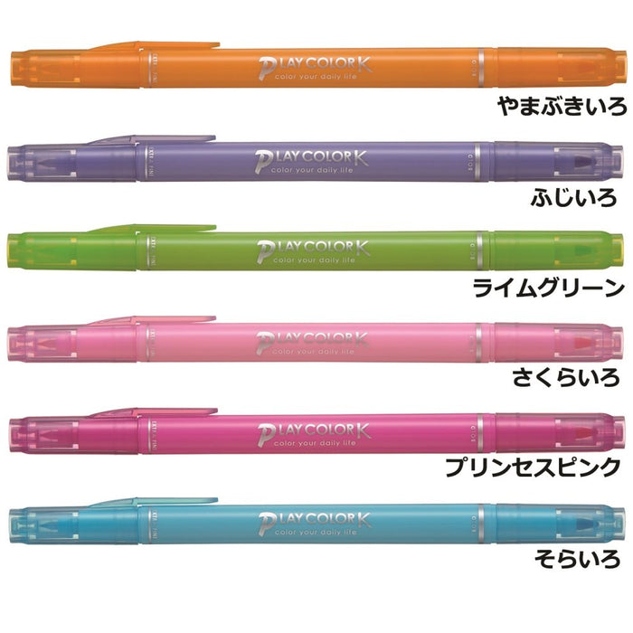 Tombow 水性签名笔 Play Color K 套装 6 色装 - Gcf-611B