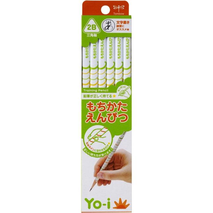 Tombow Yo-I Mochikata 2B Pencil Triangular Shaft Suitable for Both Hands Pack of 12