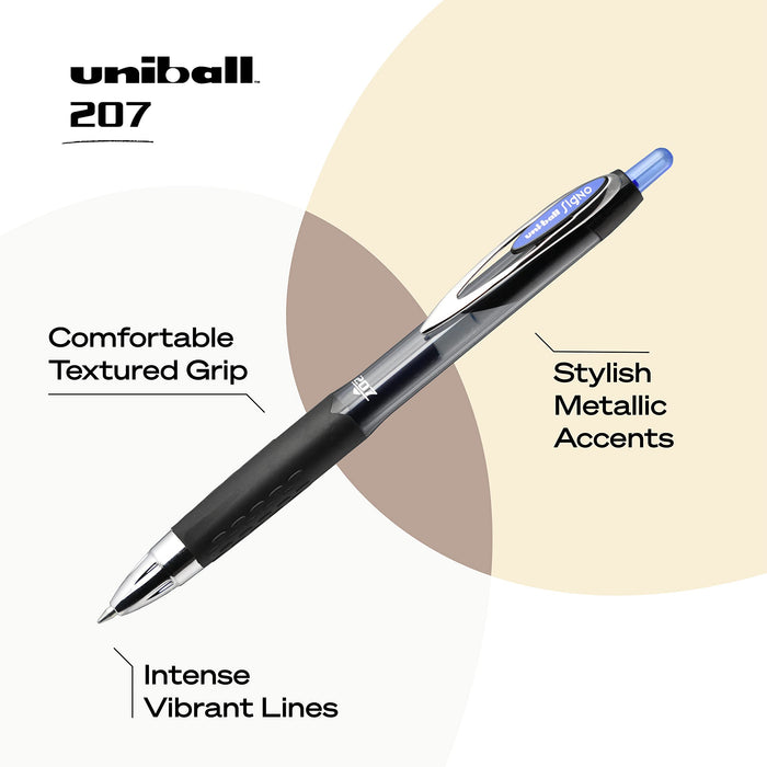 Mitsubishi Pencil Uni-Ball 207 Bulk Pack of 36 Premium Quality Pens