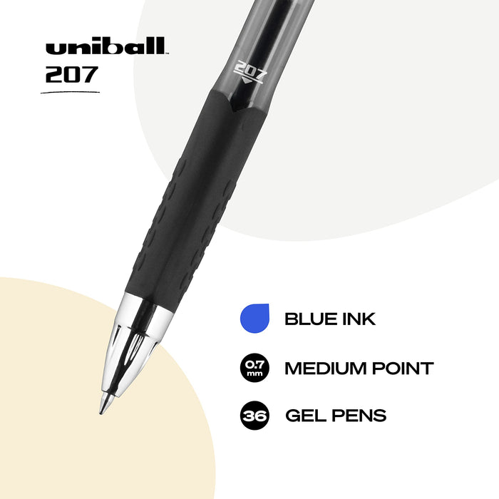 Mitsubishi Pencil Uni-Ball 207 Bulk Pack of 36 Premium Quality Pens