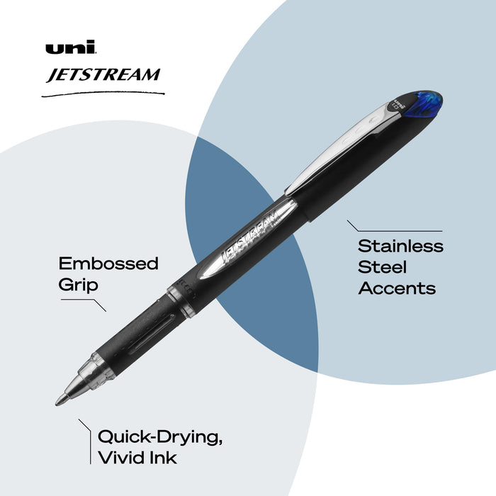 Mitsubishi Pencil Uni - Ball Jetstream 0.7mm Ballpoint Pen Pack of 12