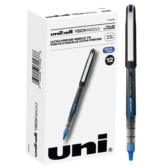 Mitsubishi Pencil Uni-Ball Vision Needle Rollerball Pen 12-Count Pack