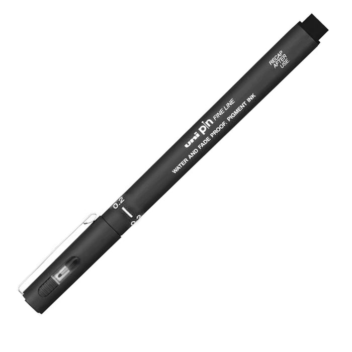 Mitsubishi Pencil Uni Ballpin Black 0.2mm Technical Drawing Marker Pens Box of 12