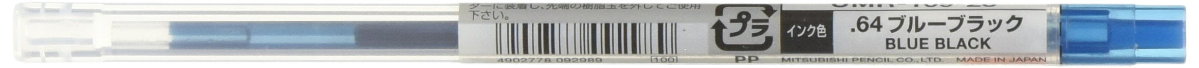 三菱铅笔 Uni 凝胶圆珠笔 蓝黑色 0.28 毫米替换笔芯 适合款式 UMR10928.64