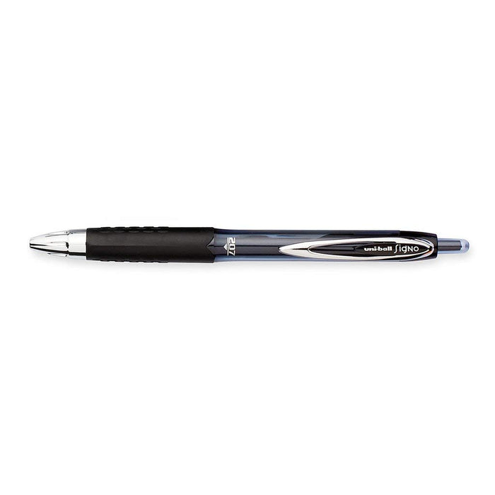 Mitsubishi Pencil Uni-Ball Signo 207 Medium Fine 0.7mm Retractable Black Gel Pen 10 Pack