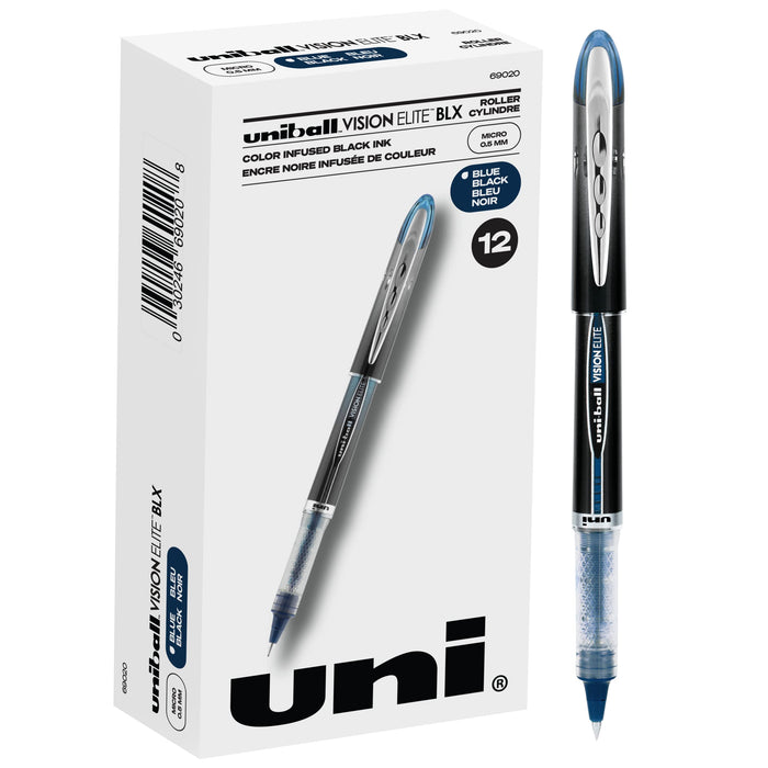 Mitsubishi Pencil Uni-Ball Vision Elite 12-Count Rollerball Pen with BLX Infusion