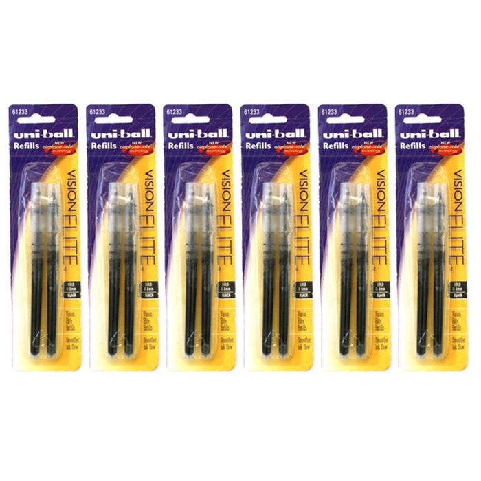 Mitsubishi Pencil Uni-Ball Vision Elite Rollerball Pen Refill Pack of 6