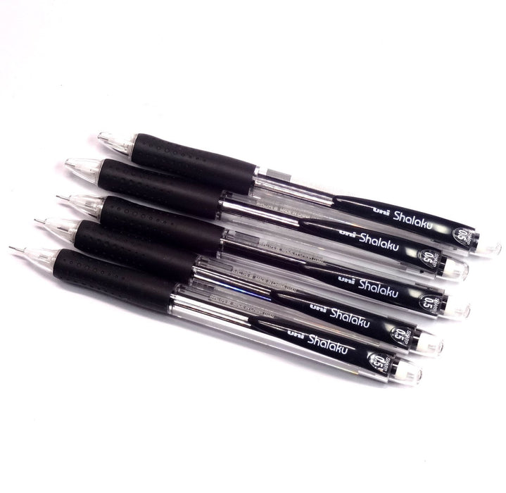 Mitsubishi Pencil Uniball Sharaku Mechanical Pencil 0.5mm Black Body Pack of 5