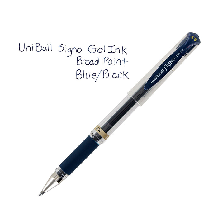 Mitsubishi Pencil Uniball Signo UM-153 1.0mm Bold Gel Ink Pen 3 Pack 6 Count