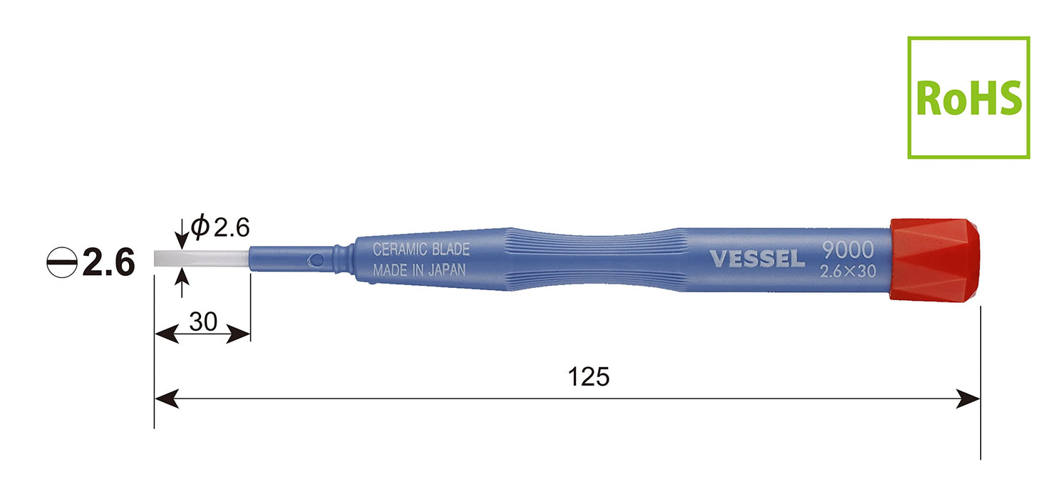 Vessel 陶瓷调节驱动器 2.6x30 尺寸 9000 系列