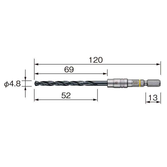 用於鐵製品的容器 4.8 毫米鑽頭 - 用於金屬製品的容器墊鑽 AMD-4.8