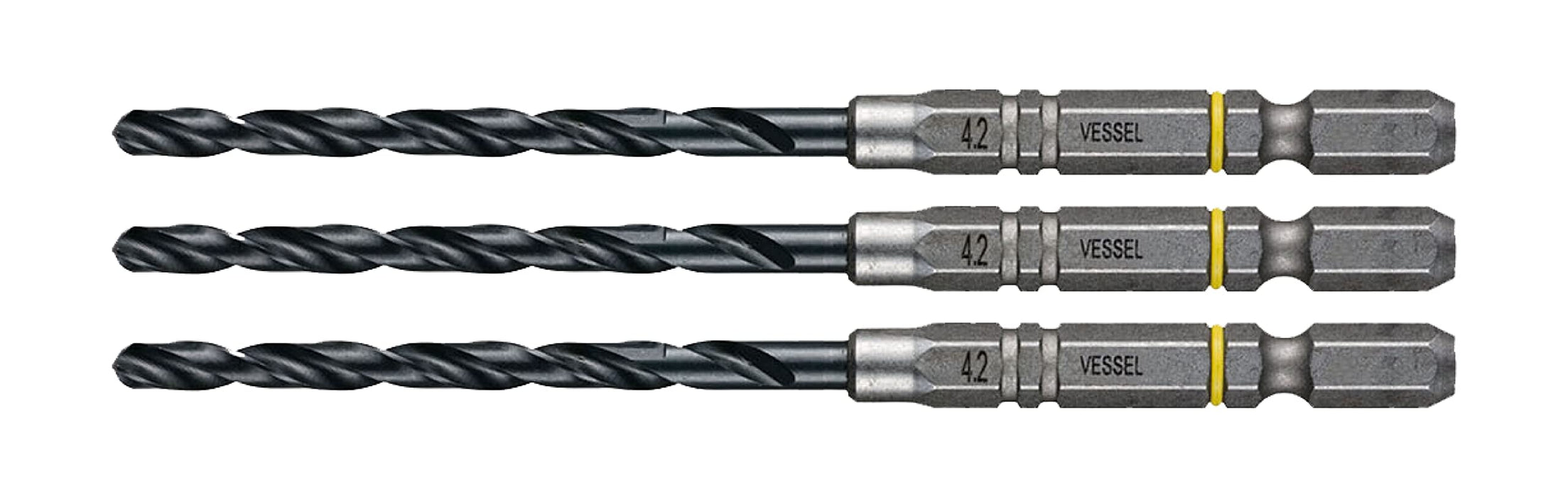 Vessel 3 Piece 4.2mm Cushion Drill Bit Set for Ironwork - AMD3S-4.2