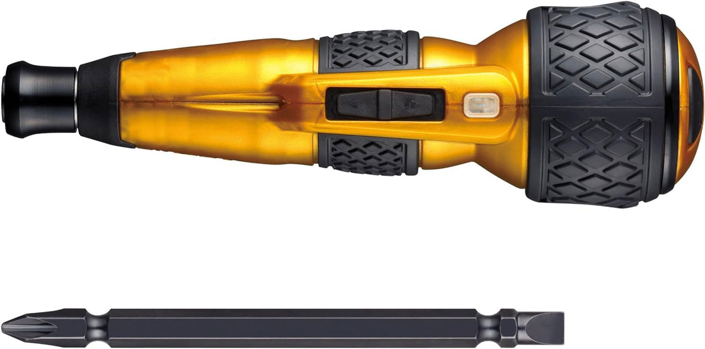 Vessel Electric Ball Grip Driver Plus - Gold 3-Stage Switching 1 Bit Included - 220USB-P1GL