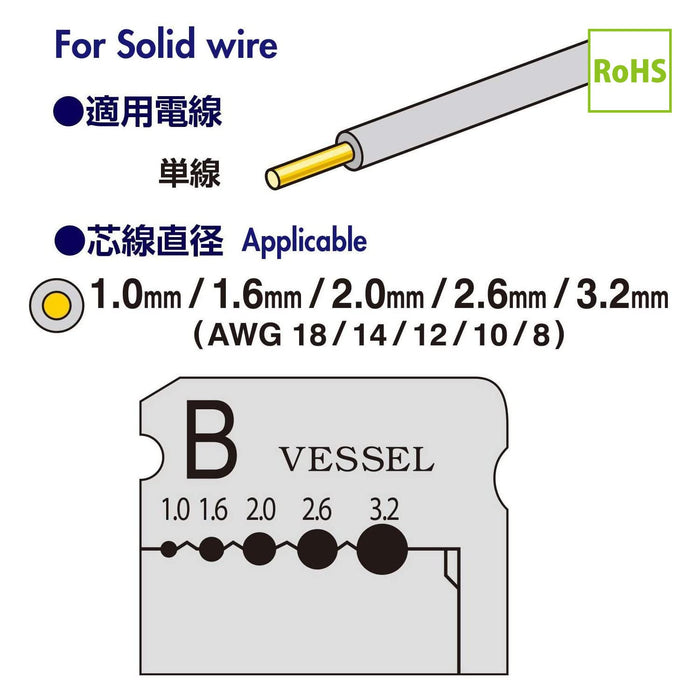 船舶電工測試相容剝線鉗替換刀片 3000B Wb-002