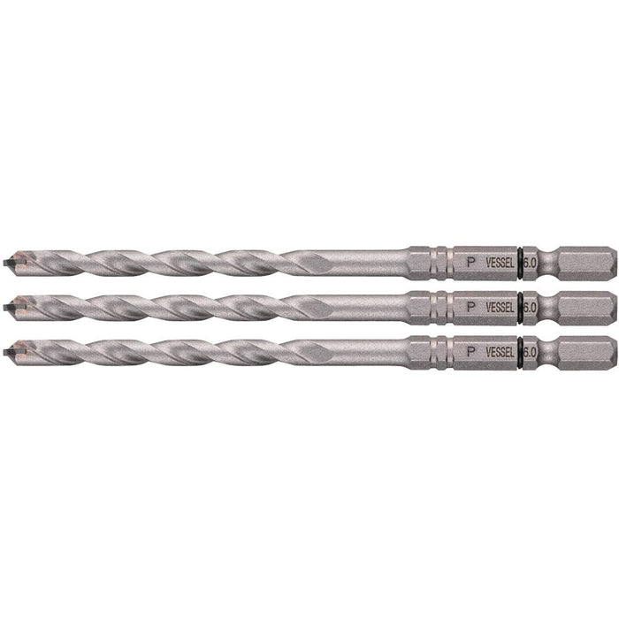 Vessel Porcelain Tile Drill Bit Set 6.0mm Size Pack of 3