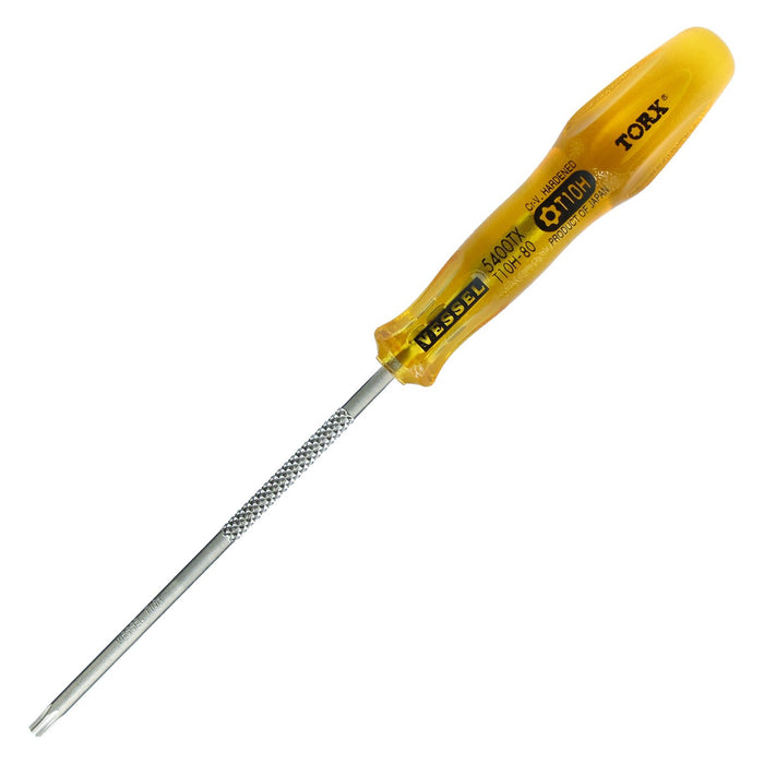 Vessel Power Grip T10H 80mm Tamper-Proof Torx Screwdriver 5400Tx Series