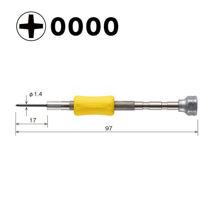 Vessel Precision TD-51 螺絲刀，適用於非常小的螺絲 +0000