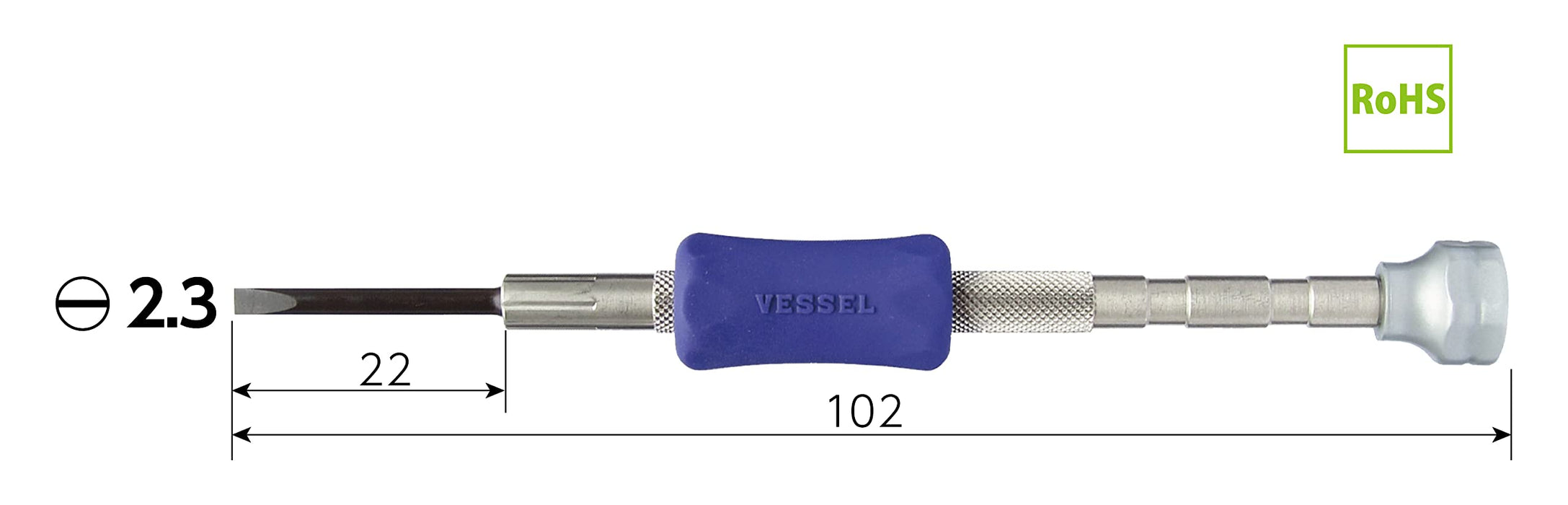 Vessel Brand Precision TD-51 -2.3 螺絲刀，確保準確使用