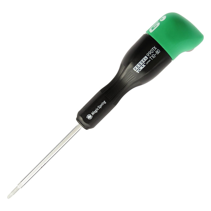 Vessel Brand Precision Torx Driver T10x80 - G Grip 990Tx Series