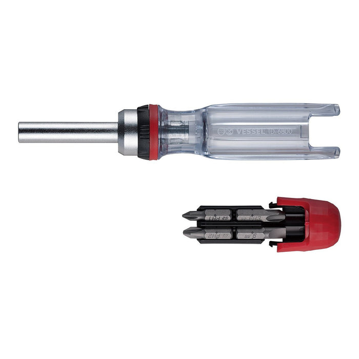 Vessel Ratchet Driver TD-6804MG with 4 Bits - High Quality Tool by Vessel