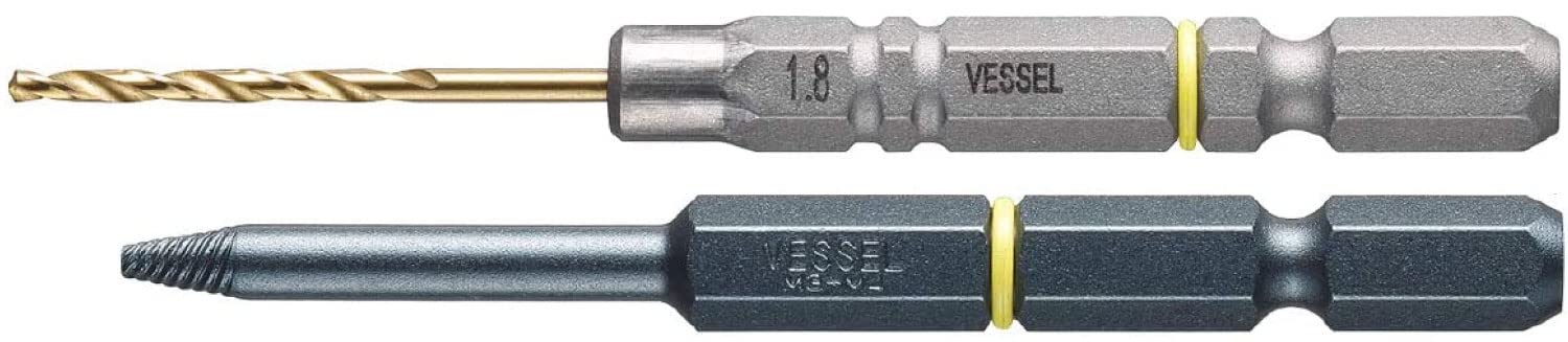 Vessel Nej-4 Slim Slicked M3-M4 Screw Removal Bit for Crushed Screw