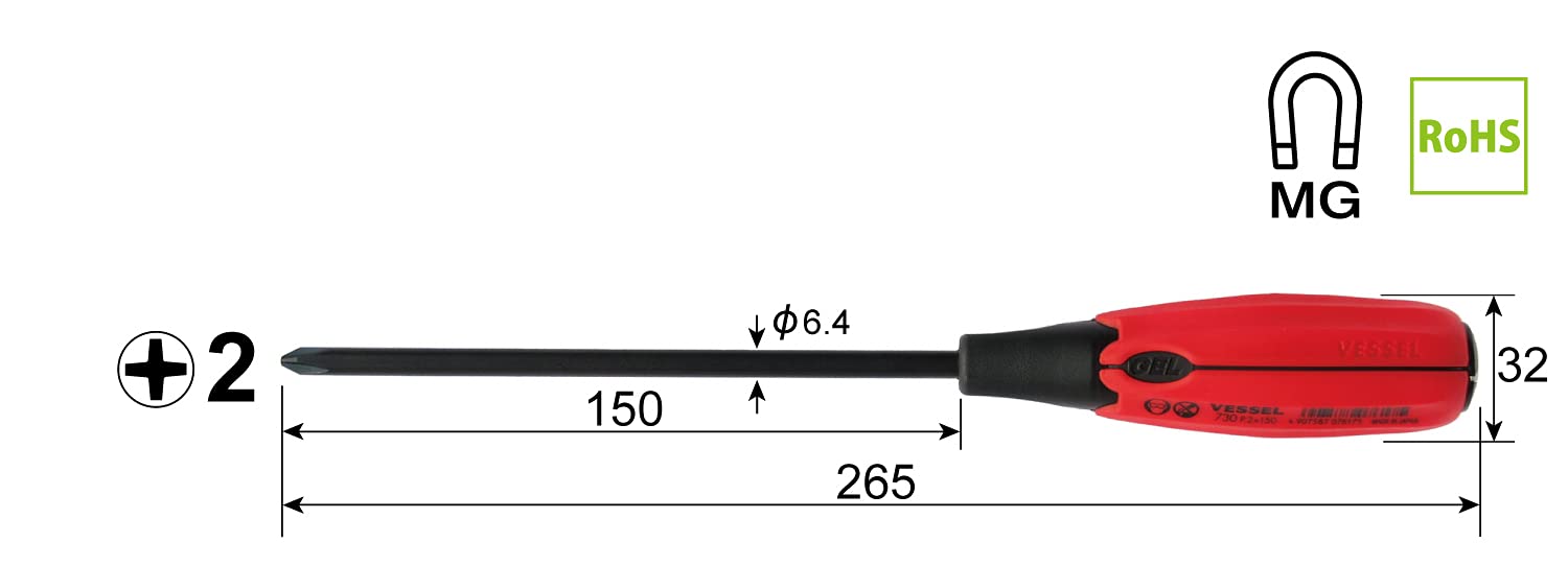 Vessel Super Cushion Penetrating Driver 2x150 730 Vessel Brand