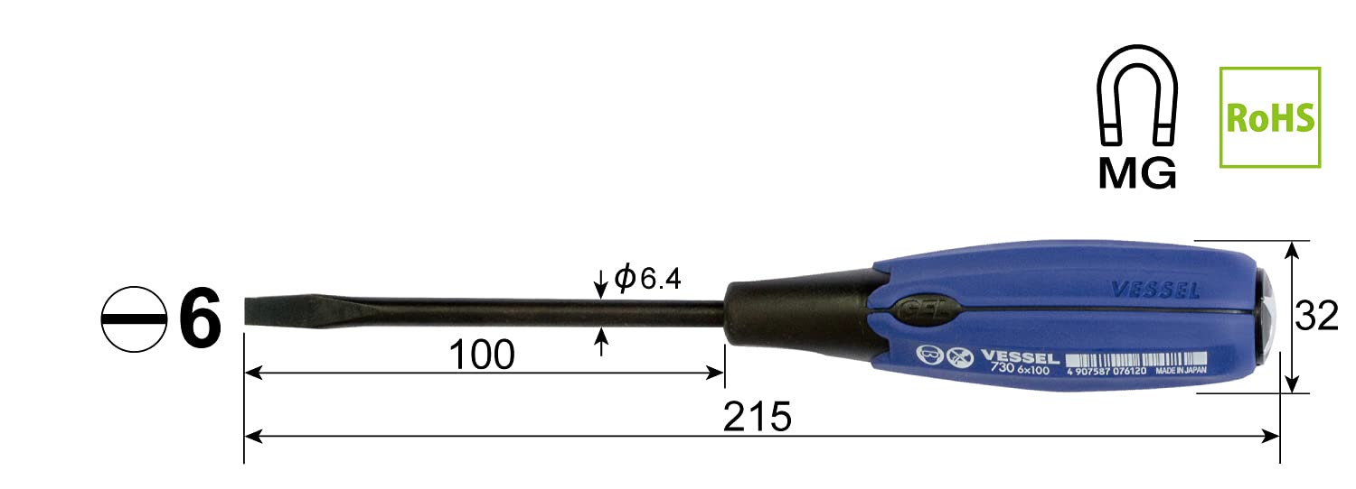 血管穿透驱动器 - 超级缓冲手柄 6x100 毫米 730 系列