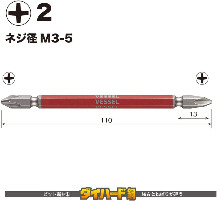 Vessel 40V 10-Piece Set with Double Ended Plus Gosai Bit GS10P2110F Model