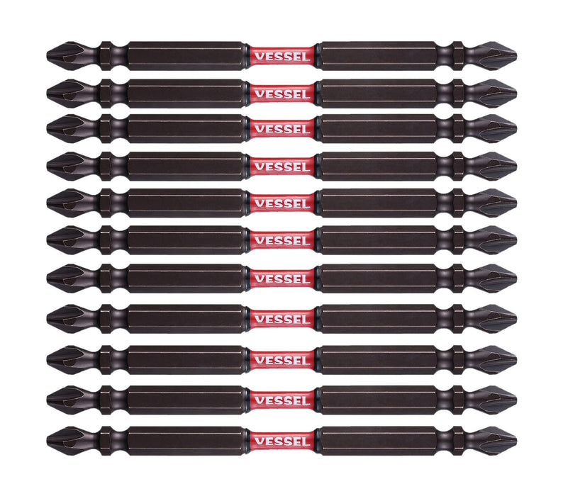 Vessel Sakisbo Torsion Bit Set Double Head +2 X 4 X 110Mm 10 Pieces