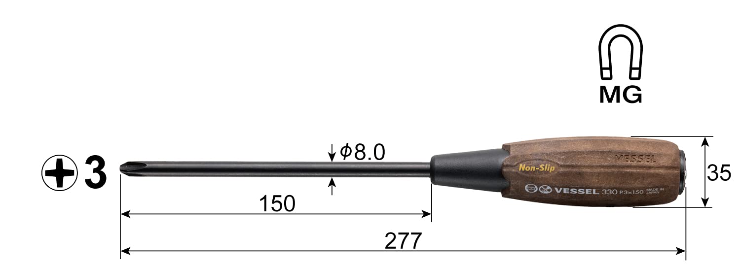 容器防滑握把 +3x150 伍迪驅動器穿透 B-330