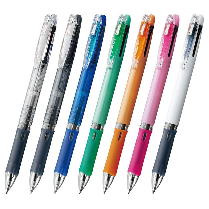 Zebra Clip-On Slim B-B3A5-Bk 3-Color Ballpoint Pens 10-Pack Black