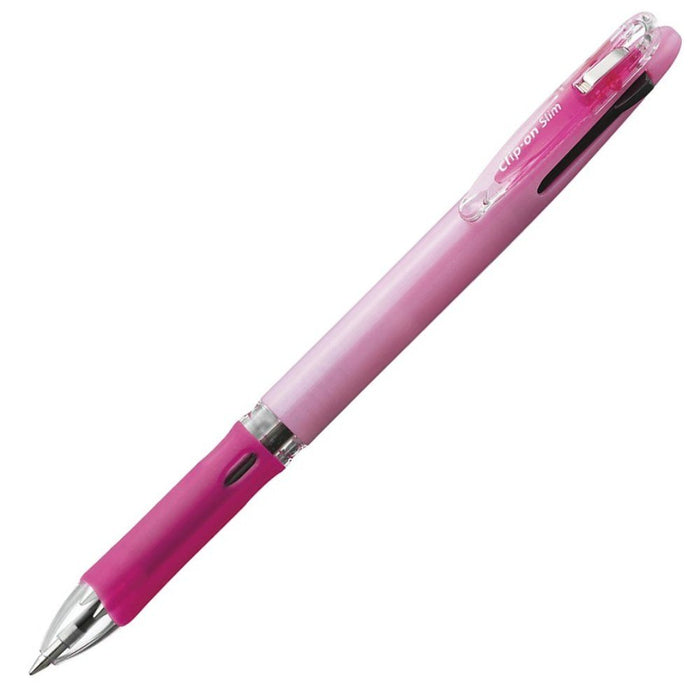 Zebra B-B3A5-Wp Zebra 10-Pack Slim Clip-On Pastel Pink 3-Color Ballpoint Pen