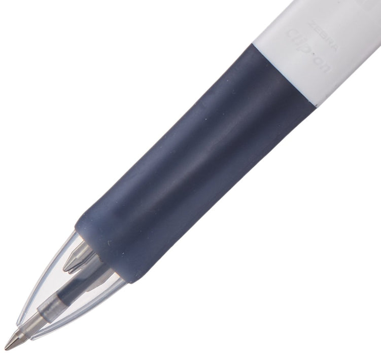 Zebra B4A3W 0.7mm 4-Color Oil-Based Ballpoint Pen with Clip White 4C Axis