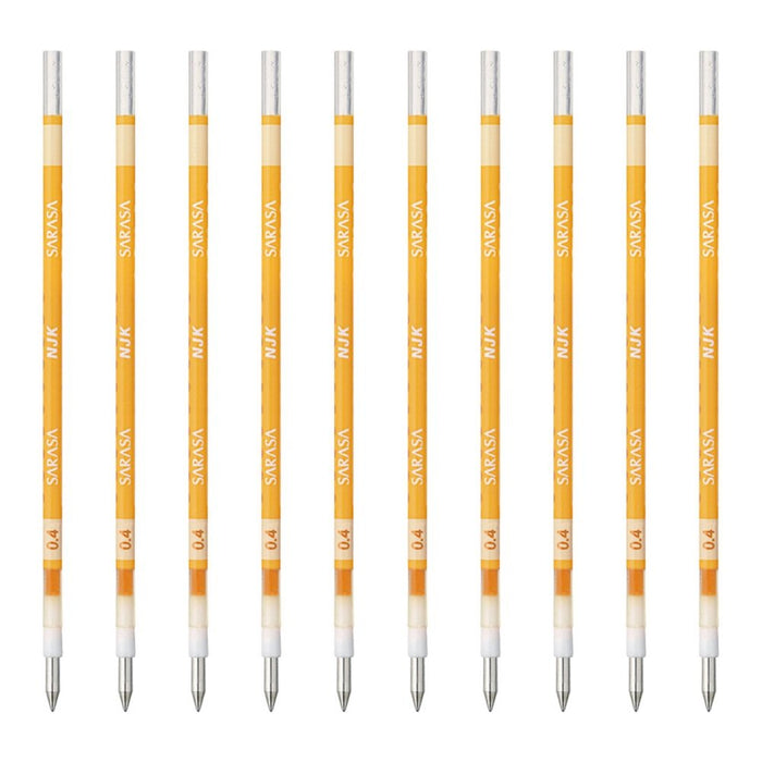 Zebra Prefeel Sarasa Ballpoint Pen Refill 0.4 Lead Yellow 10 Pieces