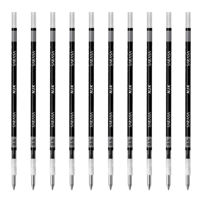 Zebra Prefeel Sarasa Ballpoint Pen Refill 0.5mm Lead Black Pack of 10