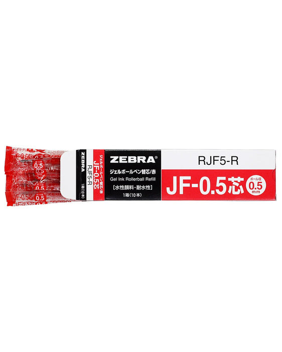 Zebra Sarasa Gel Ballpoint Pen Red Refill 0.5mm Lead Pack of 10