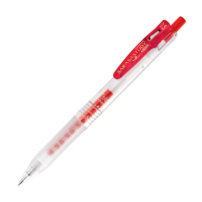 Zebra Sarasa Study Red Gel Ballpoint Pen Refill 0.5 Lead Pack of 10 - Zebra