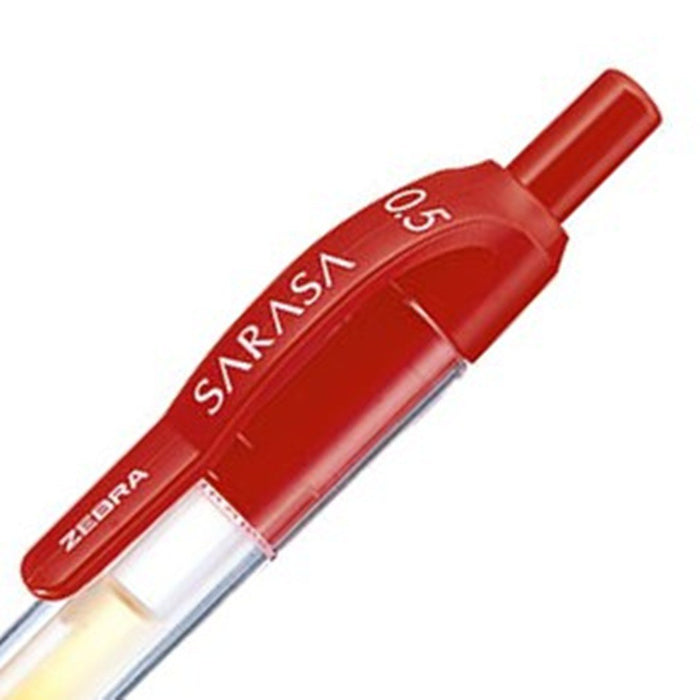 Zebra Sarasa 0.5 Red Gel Ballpoint Pen 10 Piece Pack